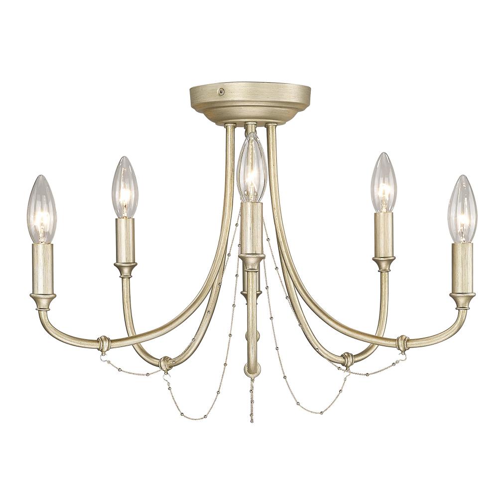 Kamila 6 Light Semi-Flush in White Gold